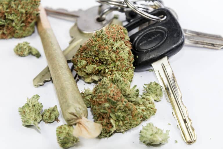 Marijuana,And,Driving-,Don't,Drive,High,-,Car,Keys,And